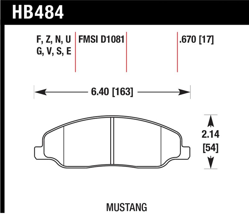 Hawk 05-10 Ford Mustang GT & V6 / 07-08 Shelby GT HPS Street Front Brake Pads