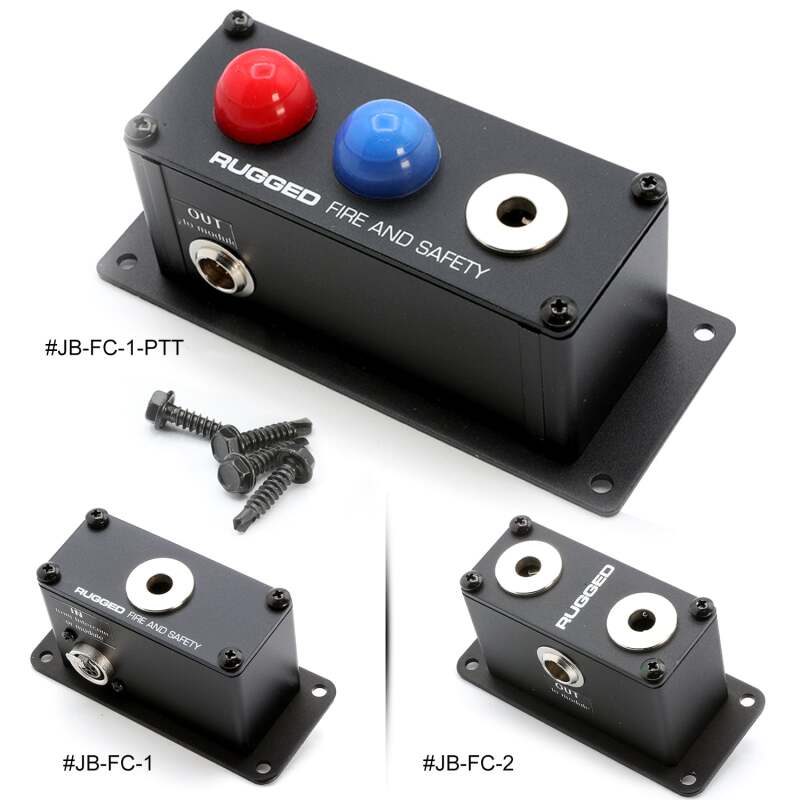 Rugged Radios Jack Box Headset Stations for RRP800 Fire & Safety Intercoms w/ Dual PTT