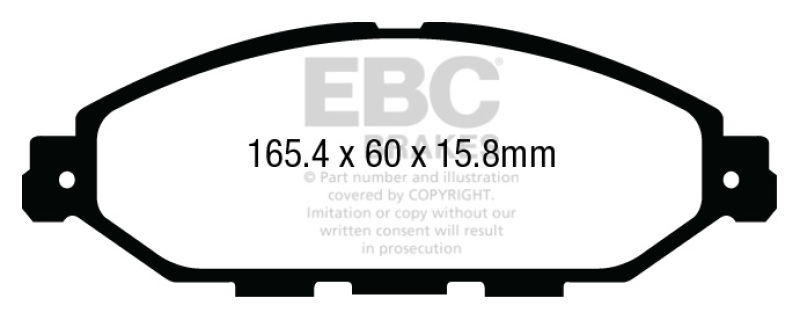 EBC Brakes Brake Rotor and Pad Combos S2KF2419 Disc Kit DP23010+USR7631 thumbnail 7
