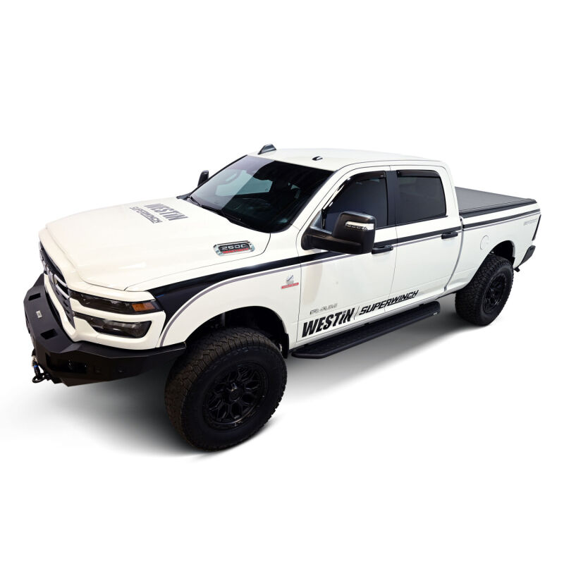 Westin 2009-2018 Dodge/Ram Crew Cab/Mega Cab In-Channel Wind Deflector 4pc - Smoke thumbnail 8