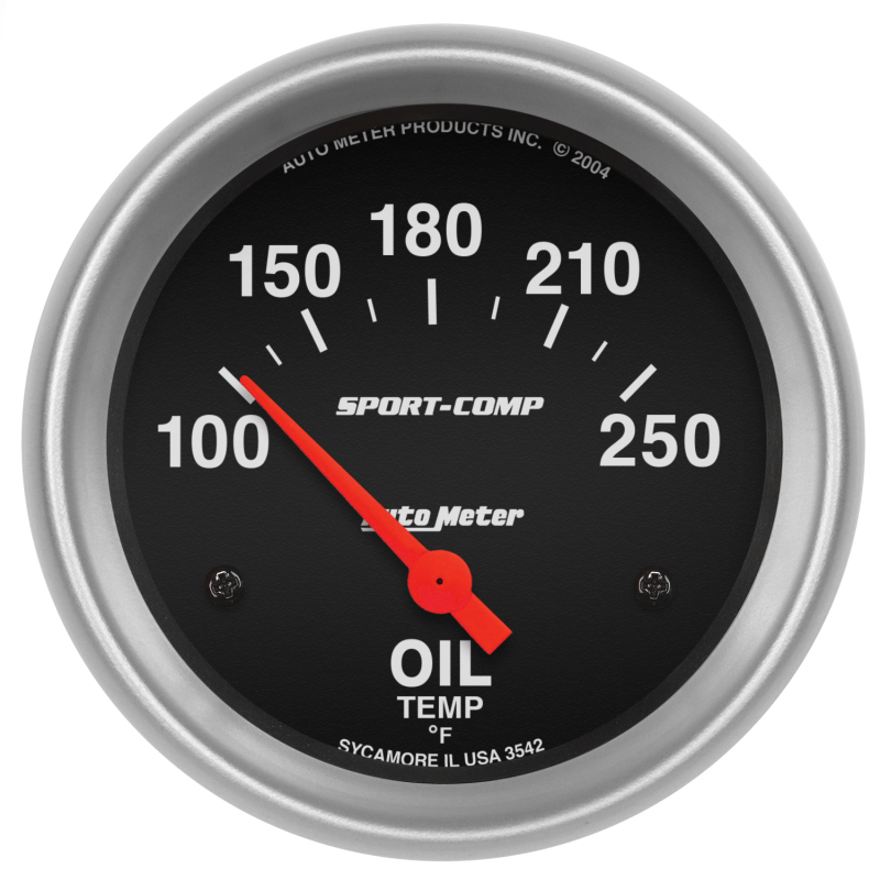 AutoMeter Gauge Oil Temp 2-5/8in. 100-250 Deg. F Electric Sport-Comp thumbnail 4
