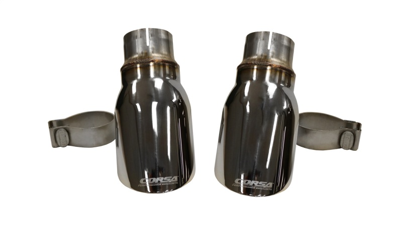 Corsa 2015-2016 Dodge Charger R/T w/ Pursuit Valance 2.5in Inlet / 4in Outlet Polished Tip Kit thumbnail 2