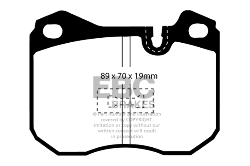EBC 79-88 Porsche 924 2.0 Turbo Greenstuff Front Brake Pads thumbnail 2