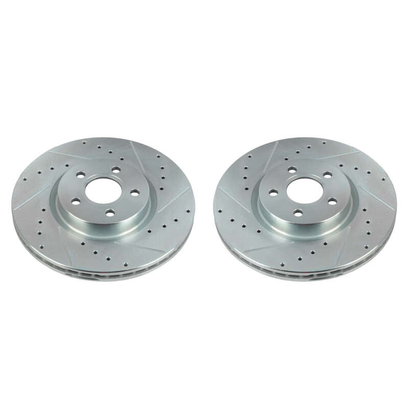 Power Stop 18-20 Ford Transit Connect Front Evolution Drilled & Slotted Rotors - Pair