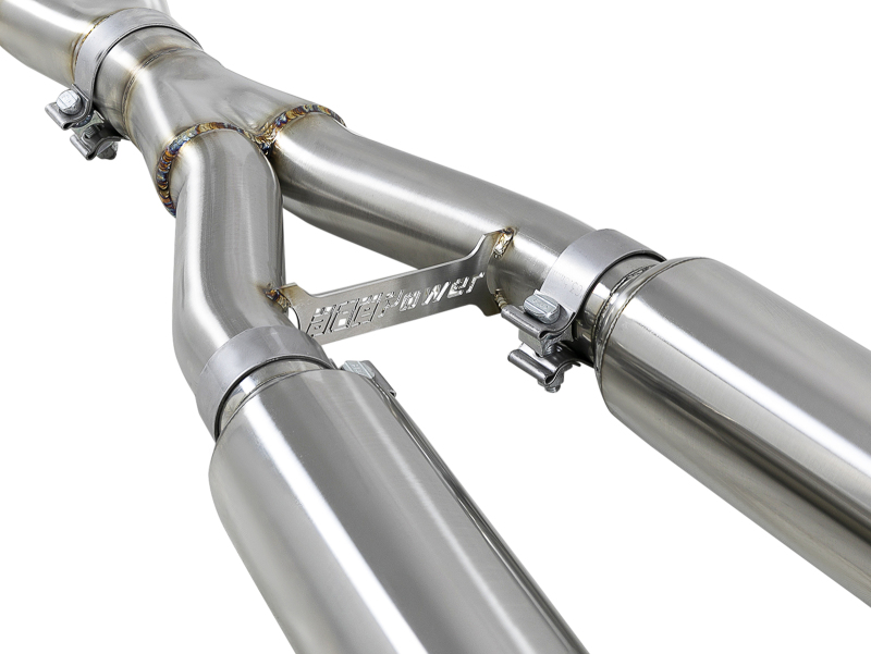 aFe Takeda 2.5in 304 SS Cat-Back Exhaust System w/ Carbon Fiber Tips 16-18 Infiniti Q50 V6-3.0L (tt) thumbnail 8