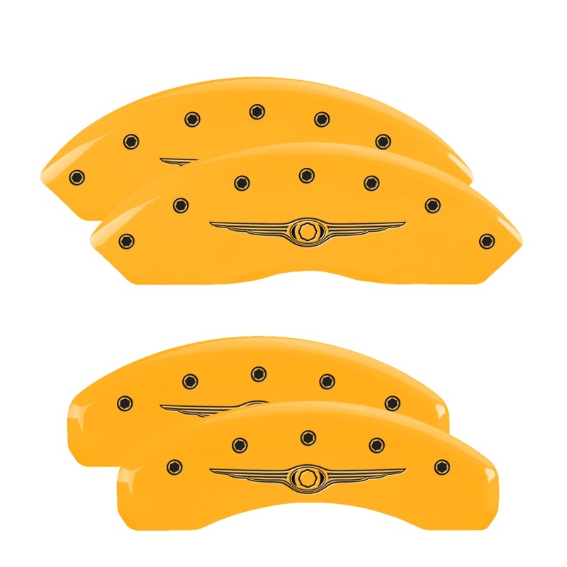 MGP 4 Caliper Covers Engraved Front & Rear MGP Yellow Finish Black Char 2005 Chrysler Crossfire thumbnail 5