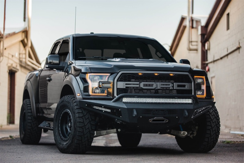 Addictive Desert Designs 17-18 Ford F-150 Raptor HoneyBadger Front Bumper w/ Winch Mount thumbnail 2