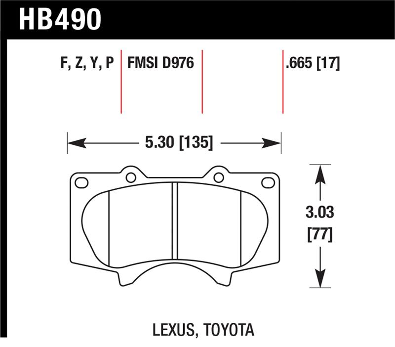 Hawk 10 Lexus GX460 / 03-09 Lexus GX470 / 04-10 4Runner 4.0L/4.7L / 07-10 FJ Cruiser 4.0L / 03-07 Se