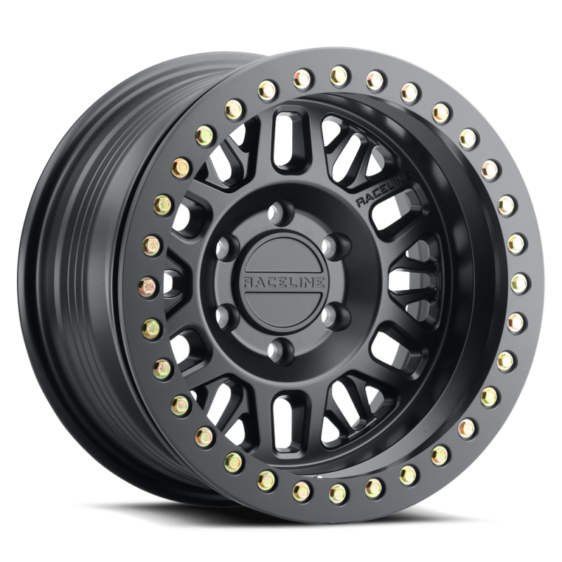 Raceline RT951B Ryno 17x9in / 6x139.7 BP / -12mm Offset / 106.1mm Bore - Satin Black Beadlock Wheel thumbnail 7