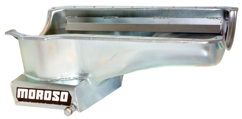 Moroso Ford 351C/351M (w/Front Sump) Kicked Out Wet Sump 7qt 8in Steel Oil Pan thumbnail 6