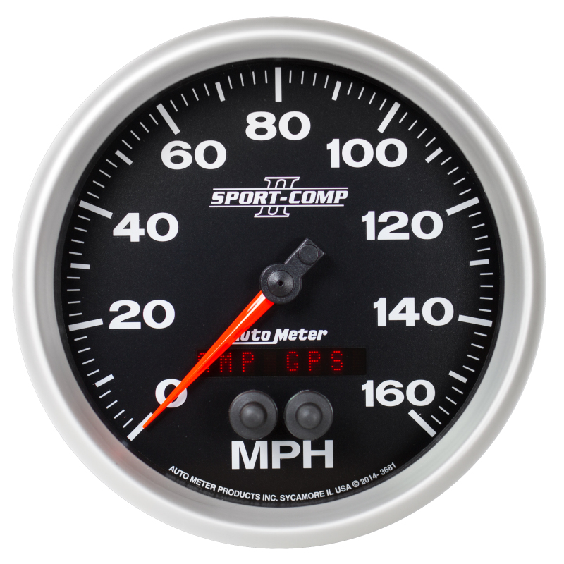 Autometer Sport-Comp II 5in 0-140MPH In-Dash Electronic GPS Programmable Speedometer thumbnail 8