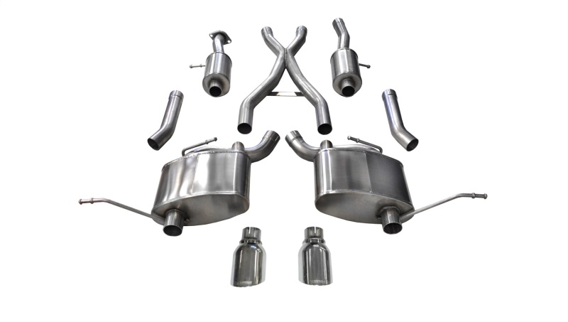 Corsa 2011-2021 Jeep Grand Cherokee Polished 2.5in Dual Rear Exit Cat-Back Exhaust thumbnail 3