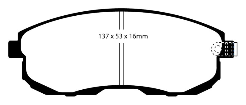 EBC 02 Infiniti G35 3.5 w/o DCS Bluestuff Front Brake Pads thumbnail 2