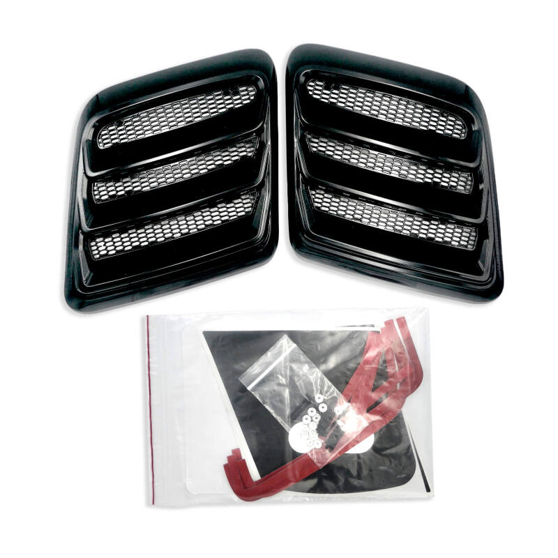 Roush 2018-2023 Mustang Hood Heat Extractors - Gloss Black thumbnail 3