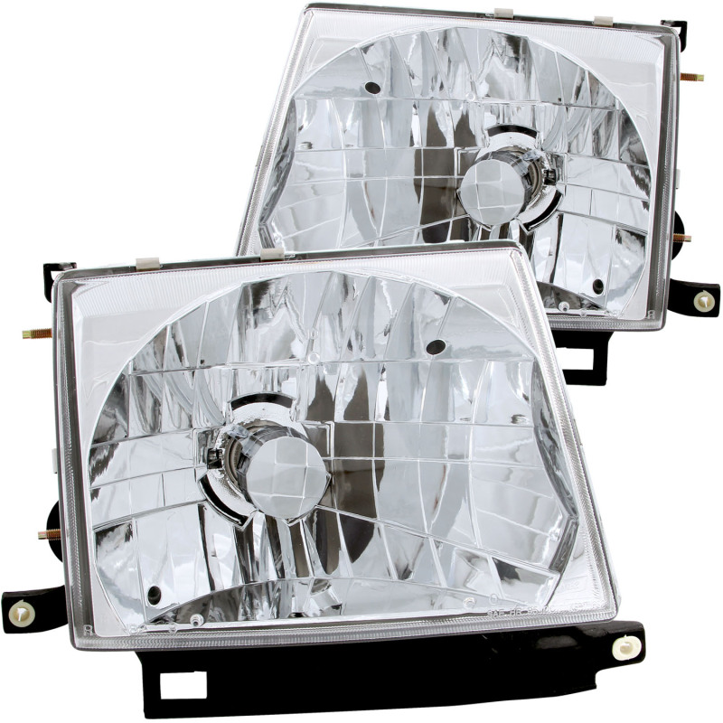ANZO 1997-2000 Toyota Tacoma Crystal Headlights Chrome thumbnail 3
