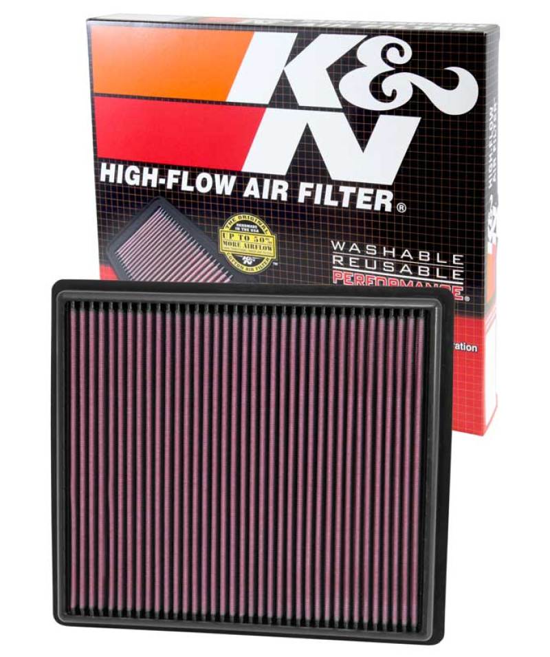 K&N Replacement Air Filter - Panel for 13 Chevrolet Malibu 2.5L/2.0L thumbnail 5