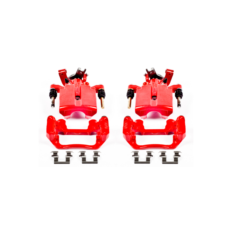 Power Stop 05-08 Chevrolet Cobalt Rear Red Calipers w/Brackets - Pair thumbnail 2