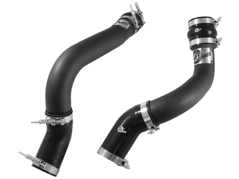BladeRunner 3 IN Aluminum Hot and Cold Charge Pipe Kit Black