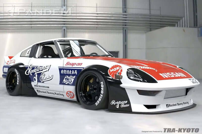 GReddy 1975-1978 Pandem Datsun 280Z (130Z) Rocket Bunny Full Widebody Aero Kit w/ Wing thumbnail 7