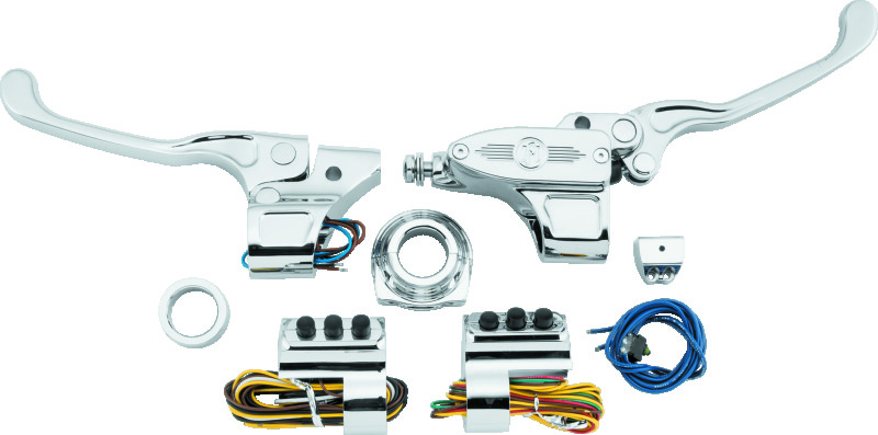 Performance Machine 9/16 Hand Control Set Cable - Chrome