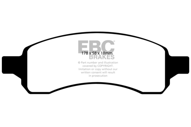 EBC 07+ Buick Enclave 3.6 Ultimax2 Front Brake Pads thumbnail 5