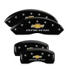 MGP 4 Caliper Covers Engraved Front & Rear Chevy racing Black finish silver ch thumbnail 5
