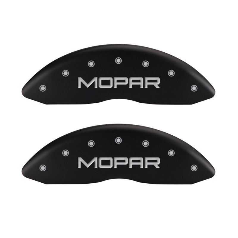 MGP 4 Caliper Covers Engraved Front & Rear MOPAR Red finish silver ch thumbnail 9