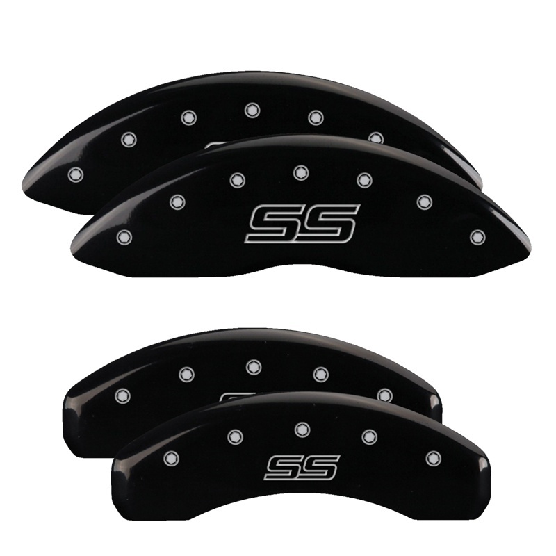 MGP 4 Caliper Covers Engraved Front & Rear Trailblazer style/SS Black finish silver ch thumbnail 2