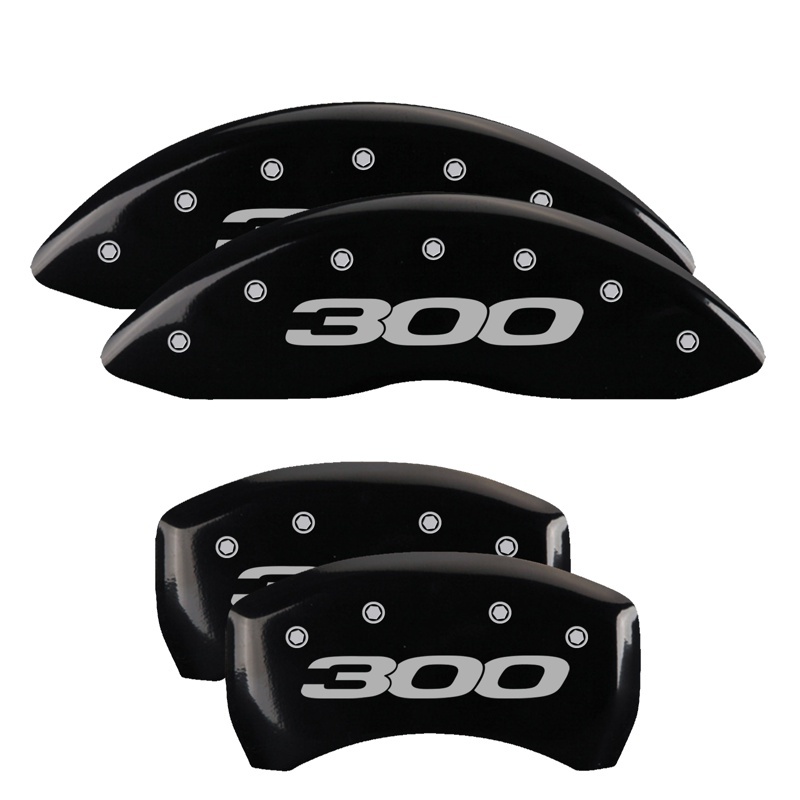 MGP 4 Caliper Covers Engraved Front & Rear 300/2017 Black Finish Silver Char 2013 Chrysler 300 thumbnail 5