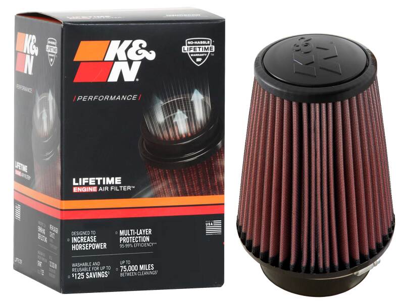 K&N Universal Clamp-On Air Filter 4in FLG / 6in B / 4in T / 7in H thumbnail 4