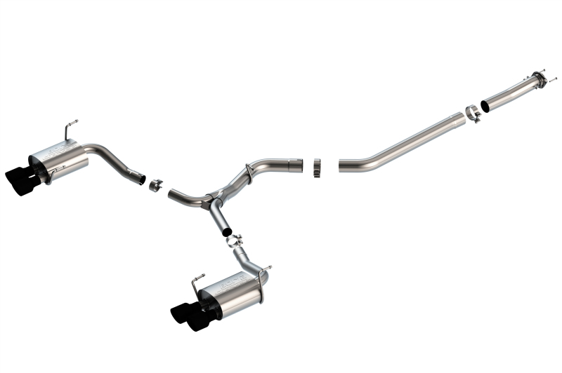 Borla 15-19 Subaru WRX/STI 2.5L Turbo 3in S-Type Catback Exhaust - 2.5in Black Chrome Tips thumbnail 2