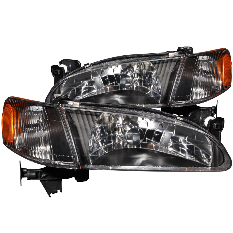 ANZO 1998-2000 Toyota Corolla Crystal Headlights Black thumbnail 3