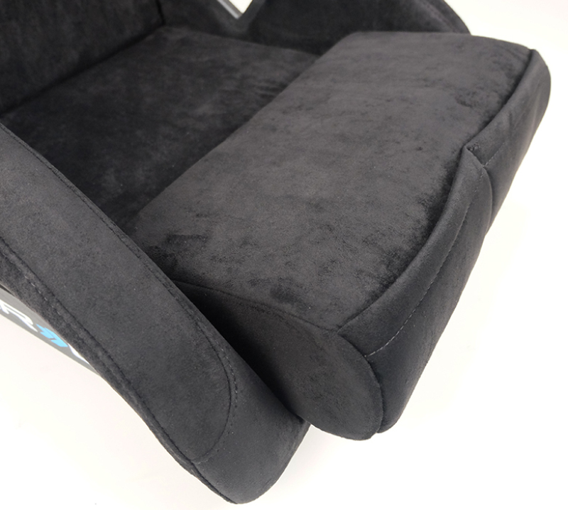 NRG FRP Bucket Seat ULTRA Edition - Large (Black Alcantara/Gold Glitter Back) thumbnail 7