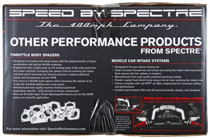 Spectre 03-08 Dodge RAM 1500/2500 V8-4.7/5.7L F/I Air Intake Kit - Clear Anodized w/Red Filter thumbnail 7