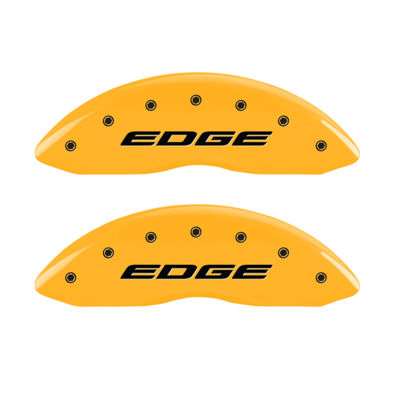 MGP 4 Caliper Covers Engraved Front & Rear EDGE/2015 Yellow finish black ch thumbnail 7