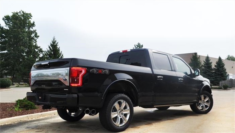 Corsa 2015-2020 Ford F-150 5.0L V8 (Super Crew Cab) Black Sport Single Side Dual 4in Tips CB Exhaust thumbnail 5
