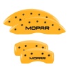 MGP 4 Caliper Covers Engraved Front & Rear MOPAR Yellow finish black ch thumbnail 8