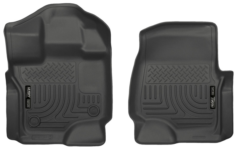 Husky Liners 15-23 Ford F-150 Super/Super Crew Cab WeatherBeater Black Front Floor Liners thumbnail 9