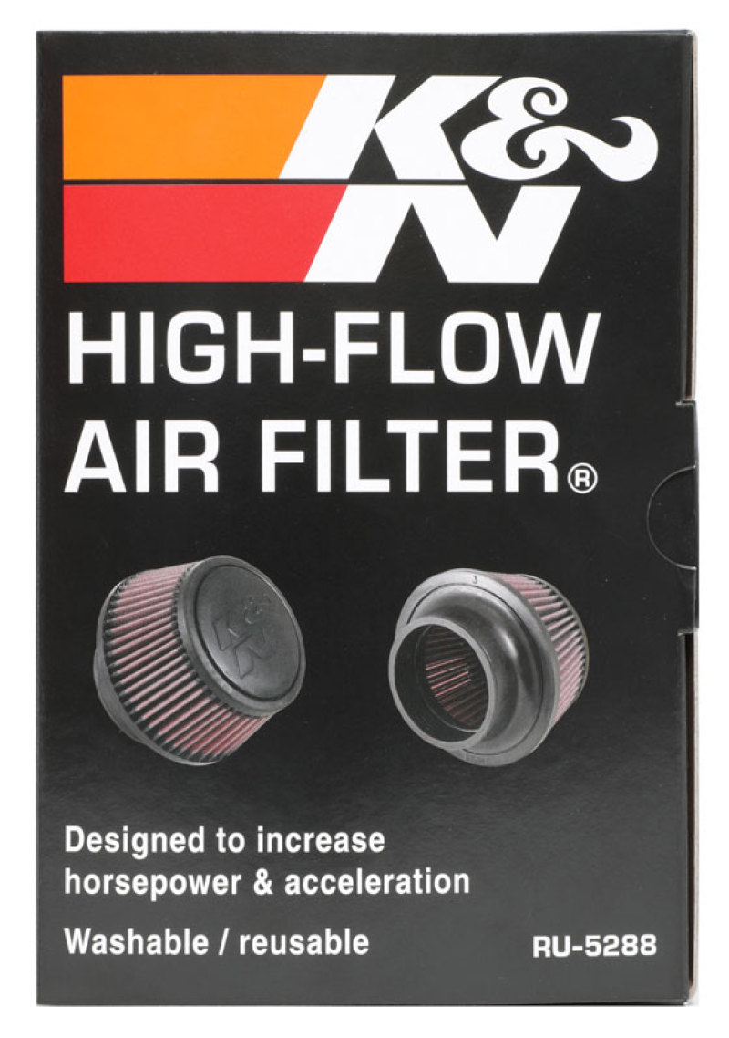 K&N Universal Round Clamp-On Air Filter 3in Flange ID x 6in Base OD x 4.625in Top OD x 3in Height thumbnail 4