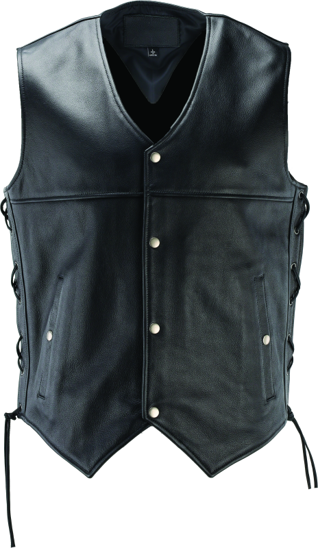 Kuryakyn Leather By River Road Old Skool Leather Vest Black - Small thumbnail 2