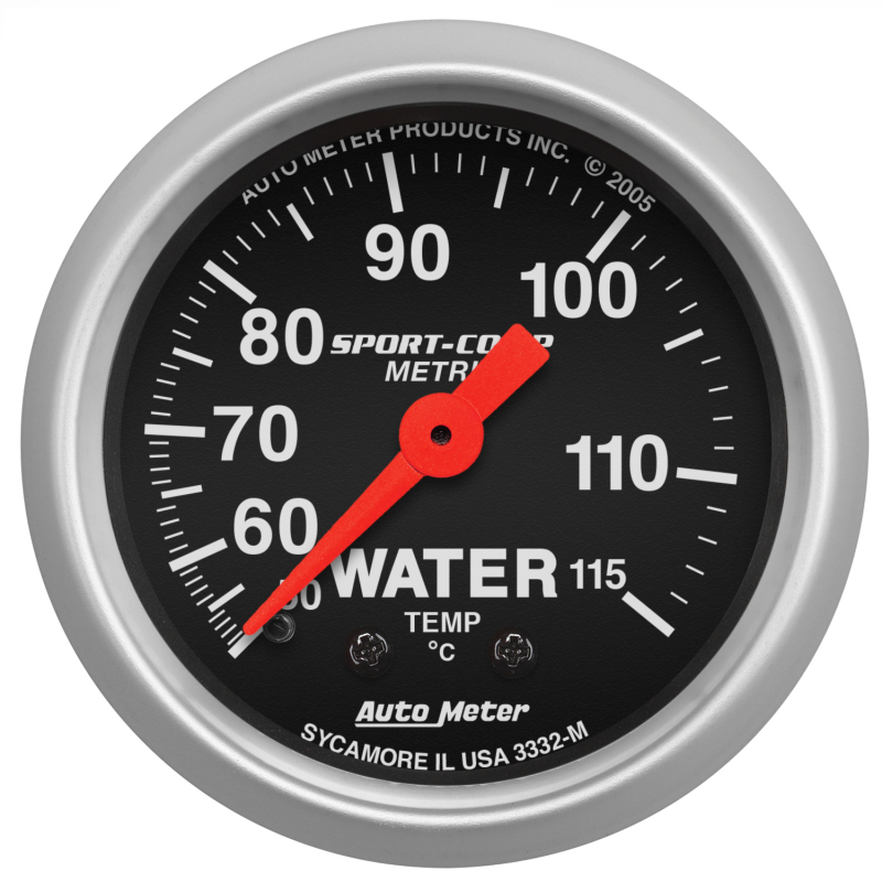 Autometer Sport 2in Water Temp Metric , 50-115 deg. C / Mech thumbnail 3