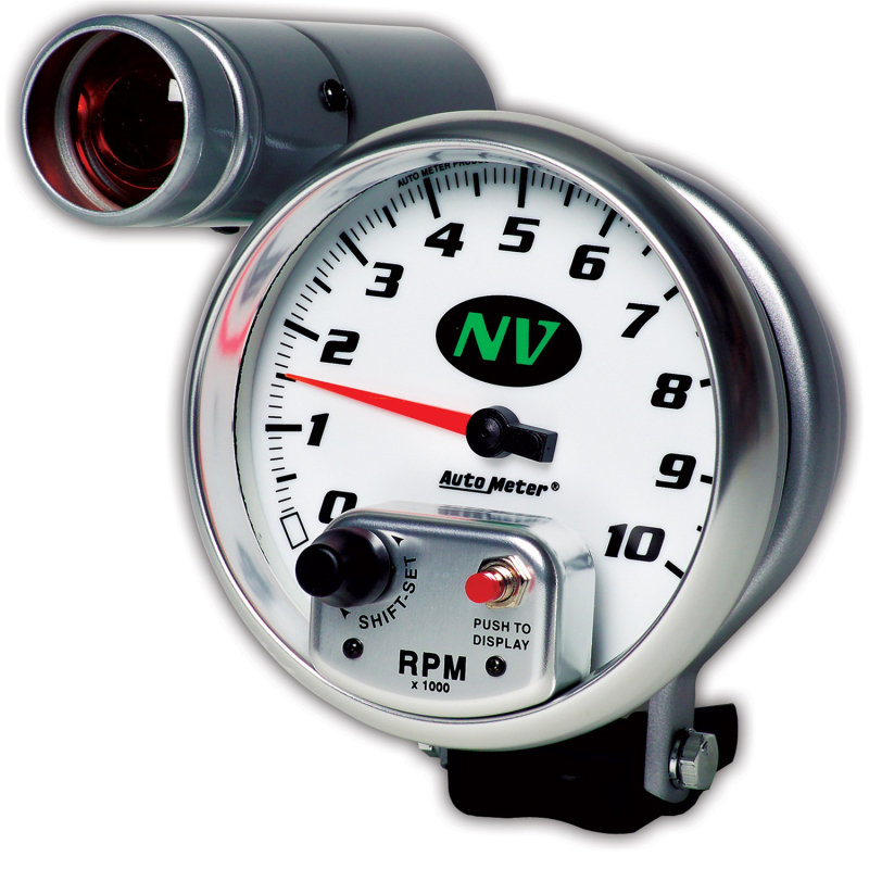 AutoMeter Gauge Tachometer 5in. 10K RPM Pedestal W/ Ext. Shift-Lite NV thumbnail 9