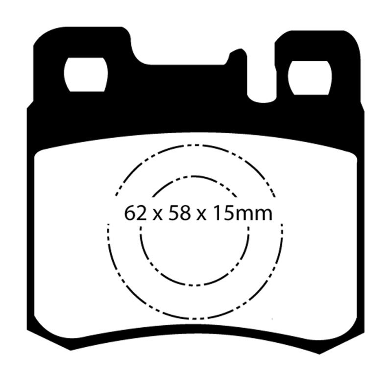 EBC 98-00 Mercedes-Benz E300 TD 3.0 TD Yellowstuff Rear Brake Pads thumbnail 2
