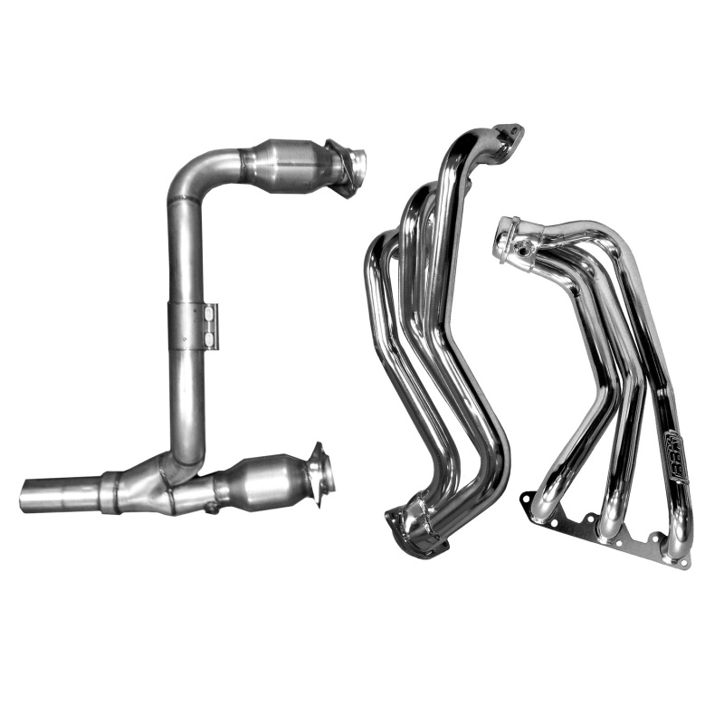 BBK 07-11 Jeep 3.8 V6 Long Tube Exhaust Headers And Y Pipe And Converters - 1-5/8 Ti Ceramic thumbnail 3