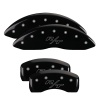 MGP 4 Caliper Covers Engraved Front & Rear Vintage Style/RT Black finish silver ch thumbnail 8