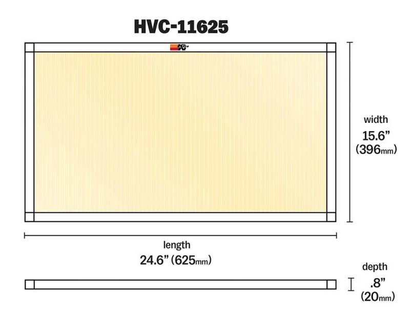 K&N HVAC Filter - 16 x 25 x 1 thumbnail 6