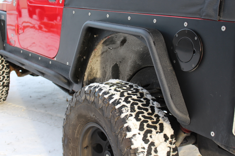 Fishbone Offroad 97-06 Jeep Wrangler TJ Steel Tube Fenders Rear 3In Flare - Blk Textured Powdercoat thumbnail 7