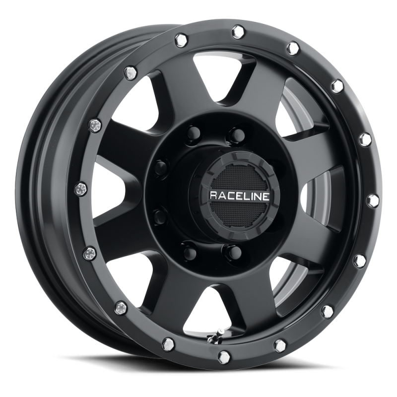 Raceline 935B Defender 14x6in / 5x114.3 BP / 0mm Offset / 3.19mm Bore - Satin Black Wheel thumbnail 2