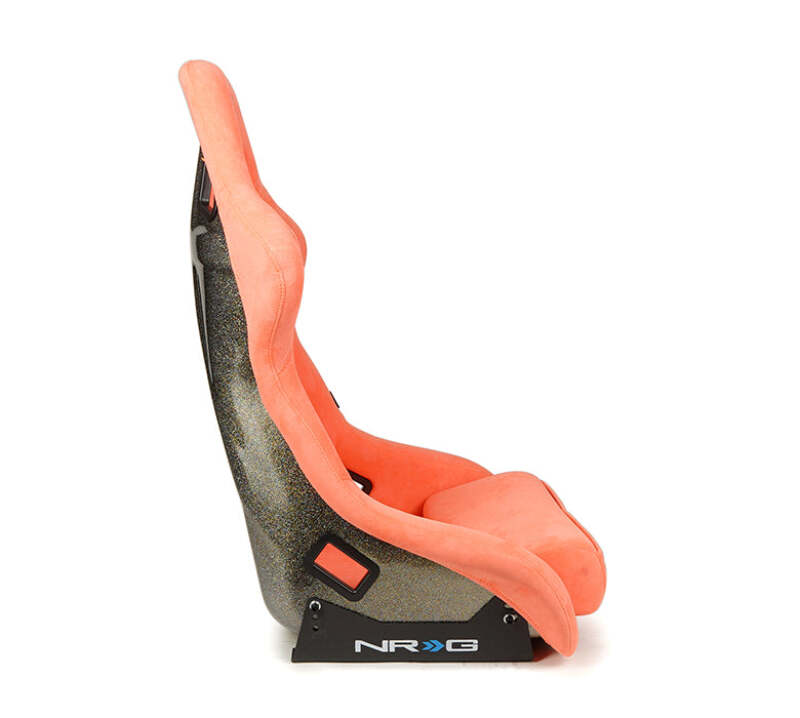 NRG FRP Bucket Seat ULTRA Edition W/ Grey Pearlized Back / Peach Microfiber Material - Large thumbnail 5