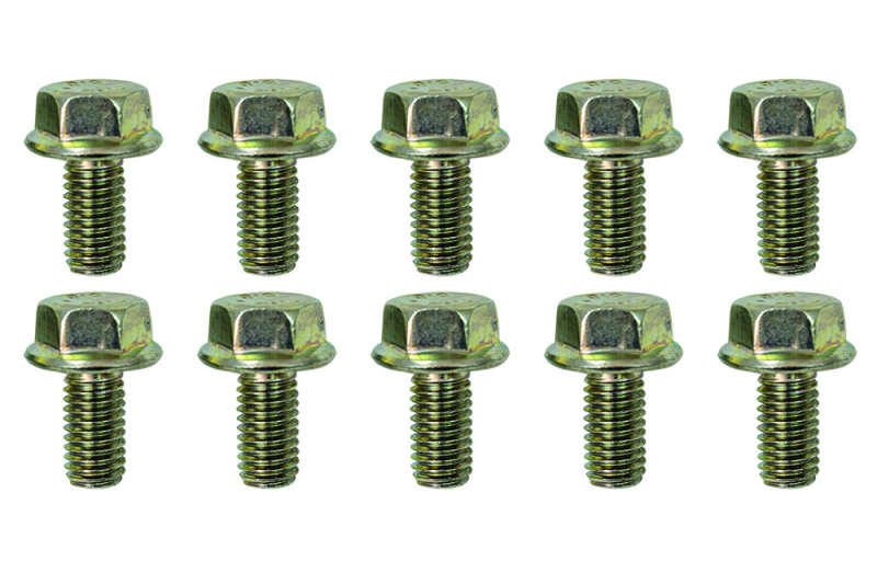 Moroso M8-1.25 x 16mm Non-Serrated Zinc Flange Bolt - 10 Pack